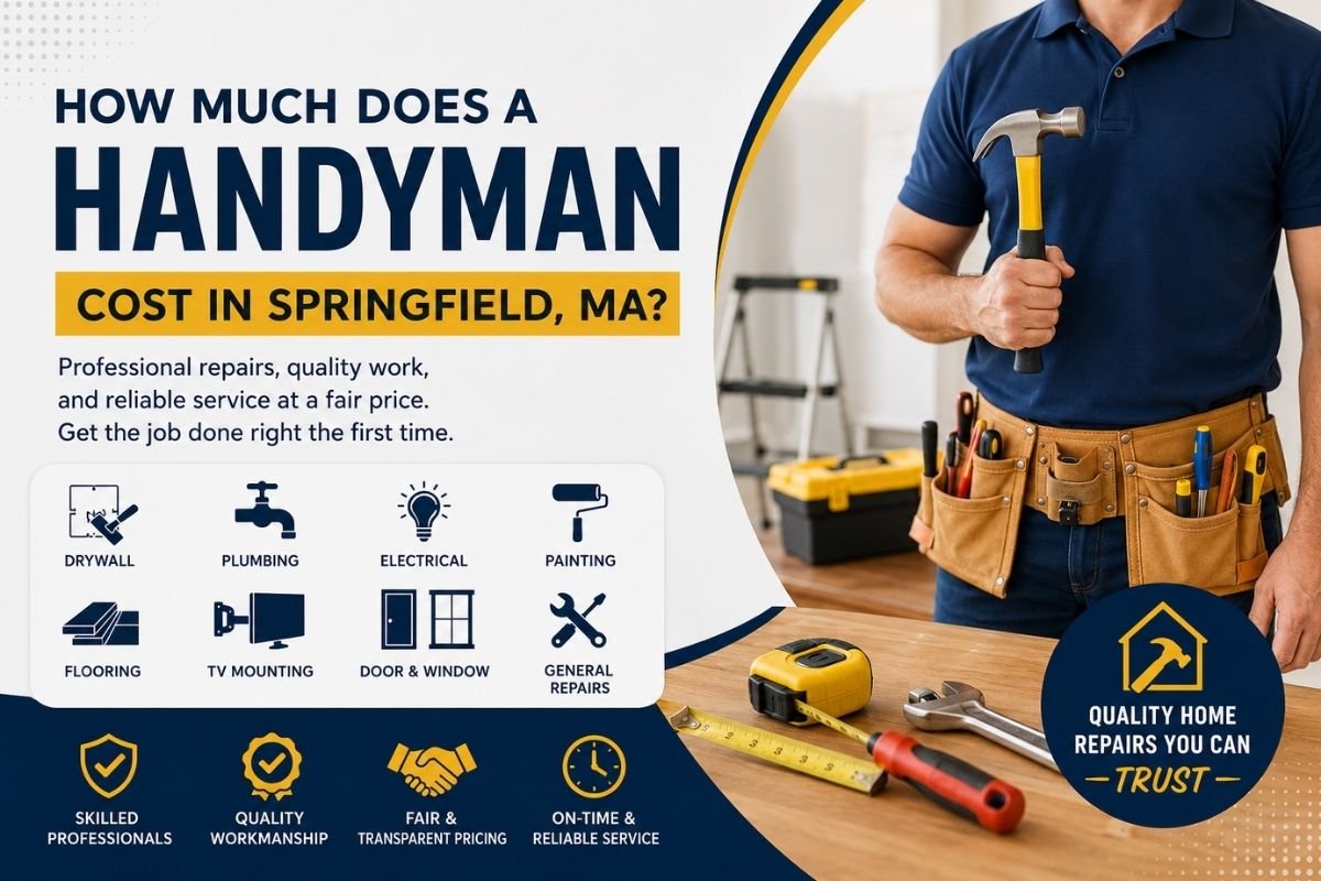 Professional handyman working on home repairs in Springfield, MA